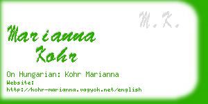 marianna kohr business card